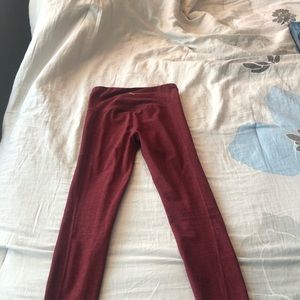Red MOCK Lululemon leggings